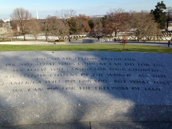 JFK Memorial Wall Arlington Cemetery