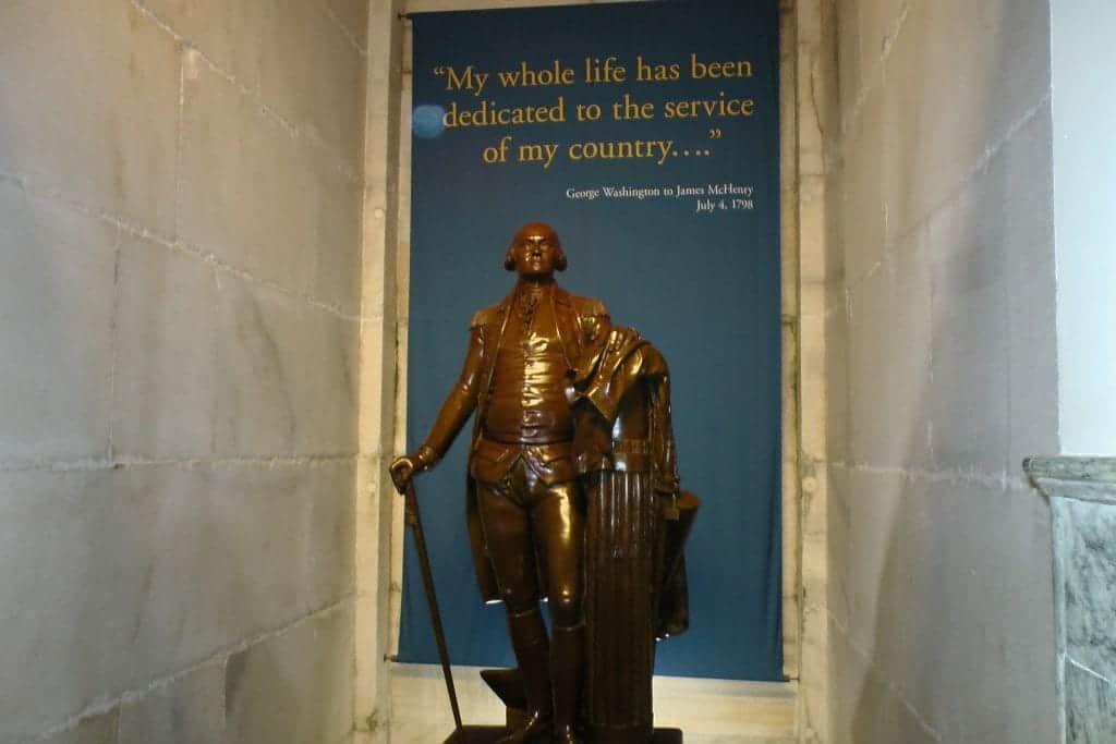 George Washington Statue in Washington Monument