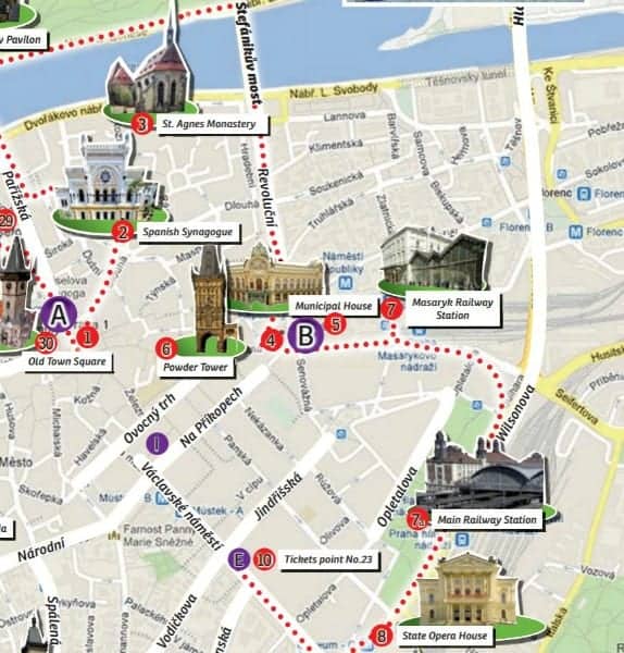 Martin Tours Prague Map