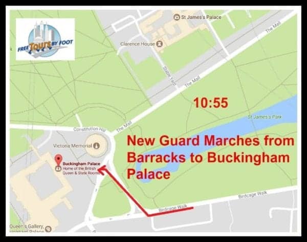 New Guard March to Buckinham Palace 1055