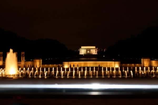 World War 2 Memorial DC at Night