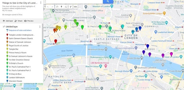 City of London Walking Map