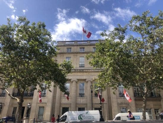 Canadian Embassy Building near Trafalgar Square