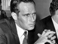 Actor Charlton Heston at a 1961 hearing regarding overseas production of American movies. Image Source: Wikimedia user AP Wirephoto, 1961.