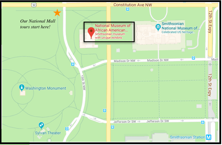 Map for NMAAHC