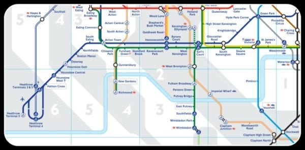 London Heathrow Underground Map