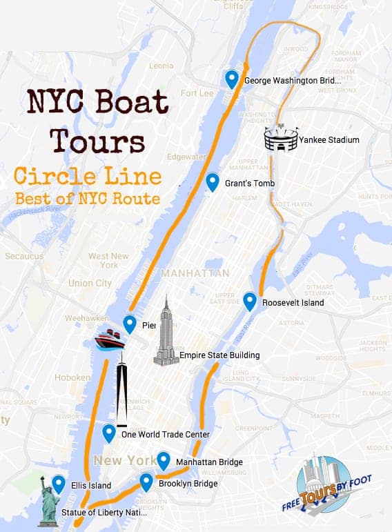 Circle Line Best of NYC Route Map