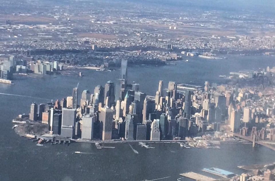 aerial view of Manhattan
