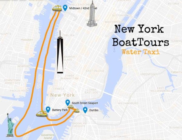 New York Water Taxi Route Map