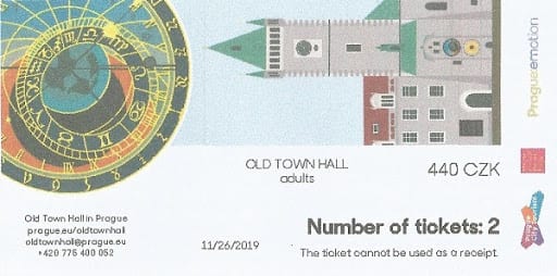 Ticket to Astronomical Clock
