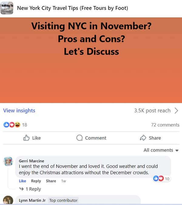 Visit New York in November