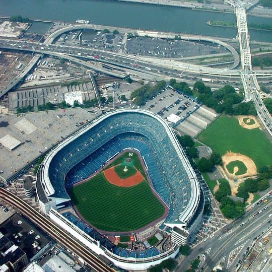 Yankee Stadium from above. Image Source: Pixabay user d97jro under CC0 Creative Commons license.