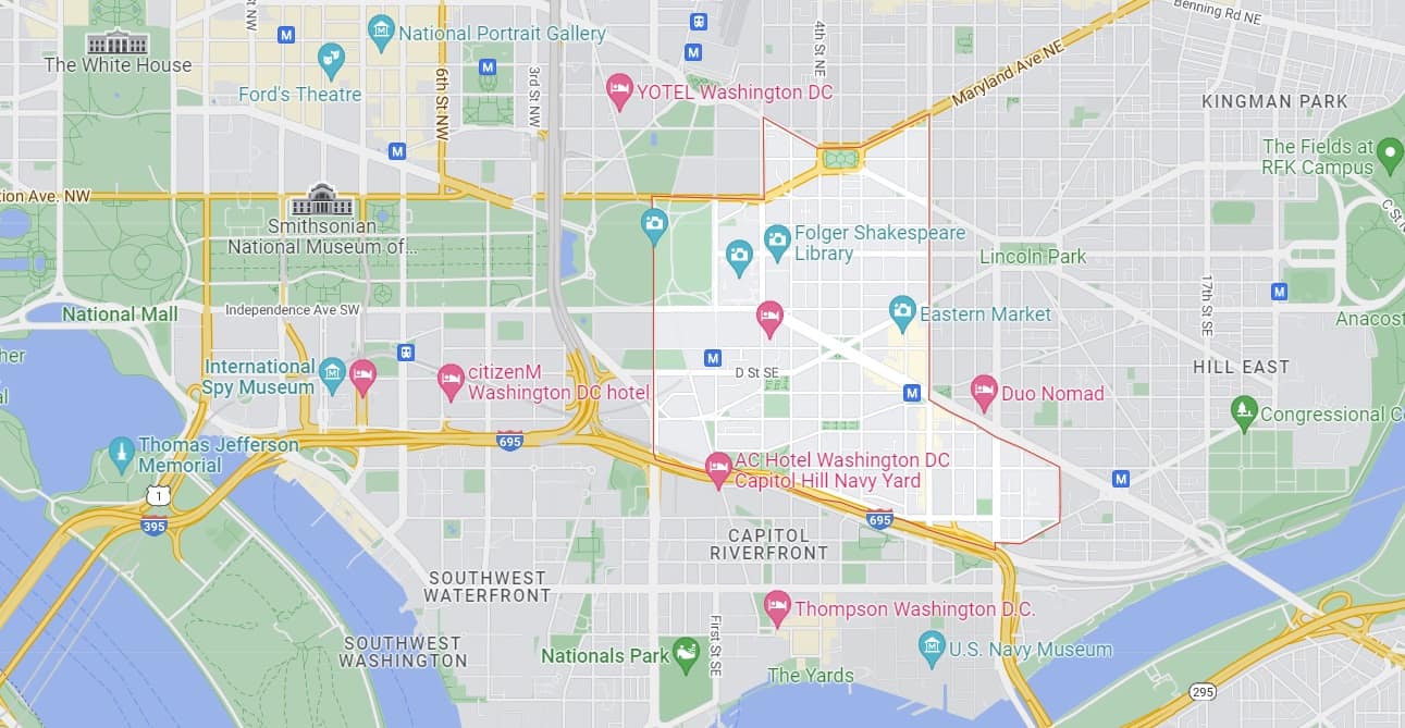Capitol Hill DC Map