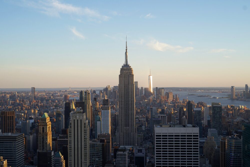 The empire State Building and view of NYC 