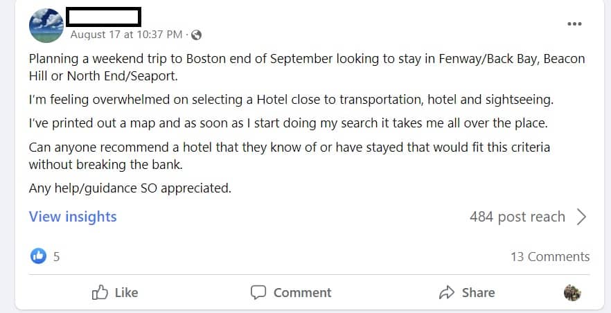 Help Choosing a Boston Hotel