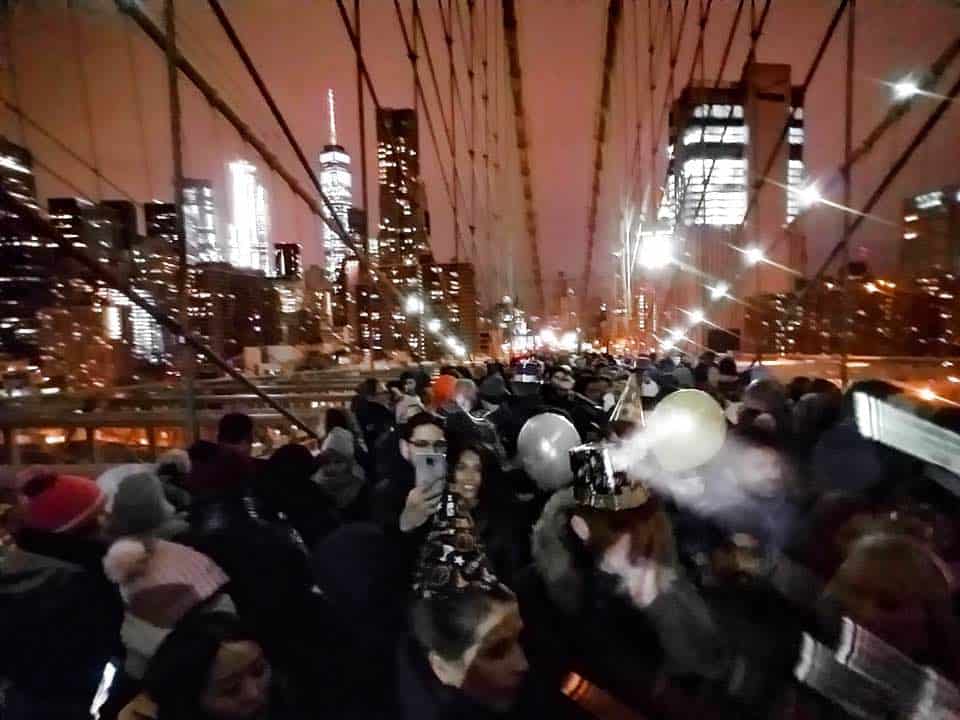 Brooklyn Bridge on New Year's Eve