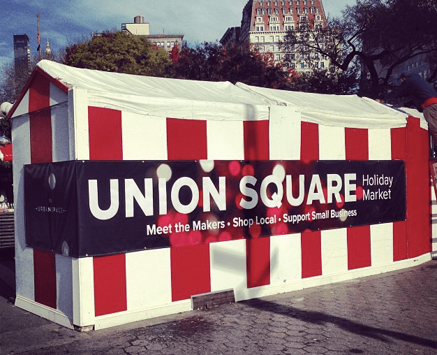 Union Square Holiday Market SIgn