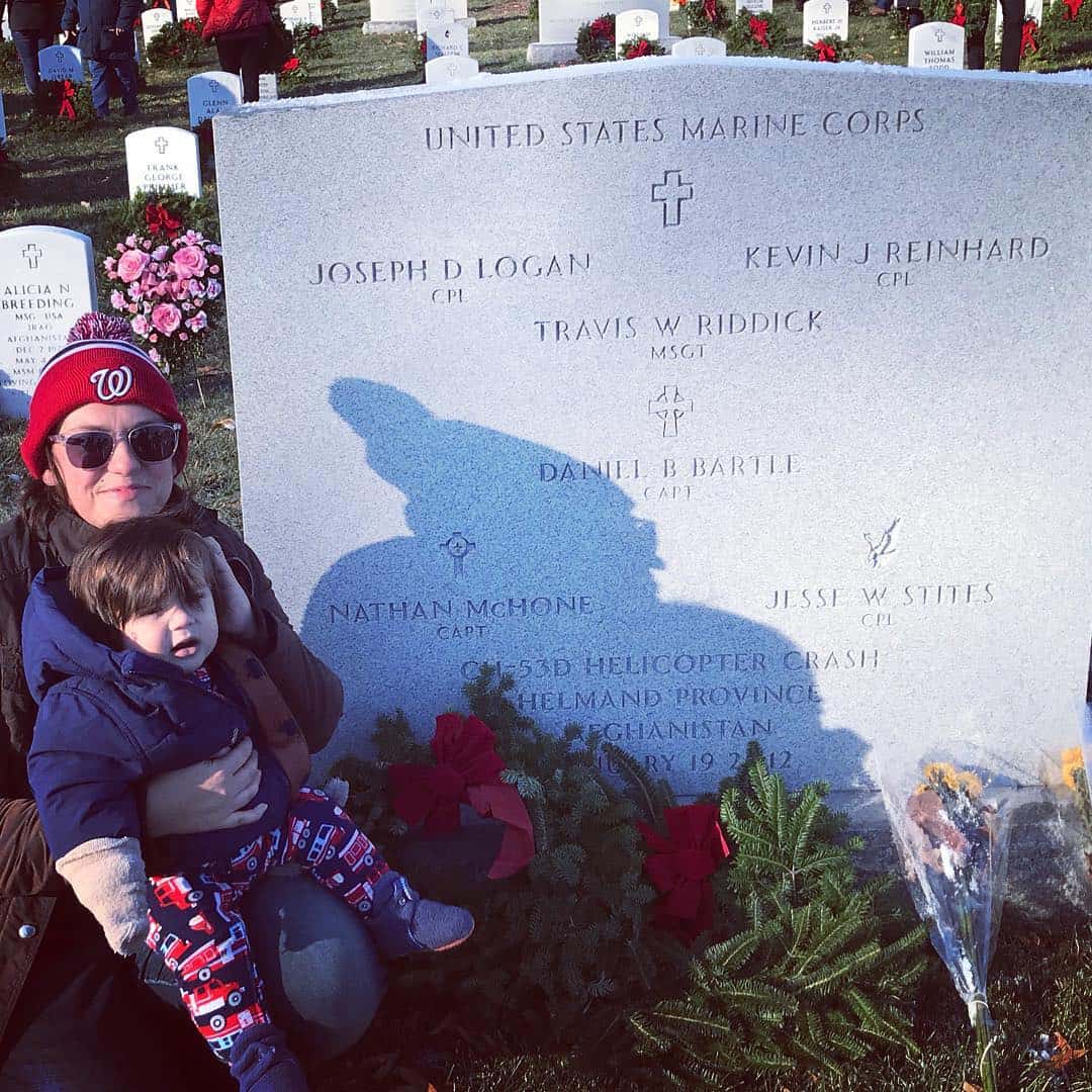 My children have come to say hello to Lt. Dan (who is officially a Captain but we grew up in Forrest Gump era) every year. He was a graduate of the nearby Naval Academy, aspired to be a DJ but was killed in a helicopter crash in 2012.