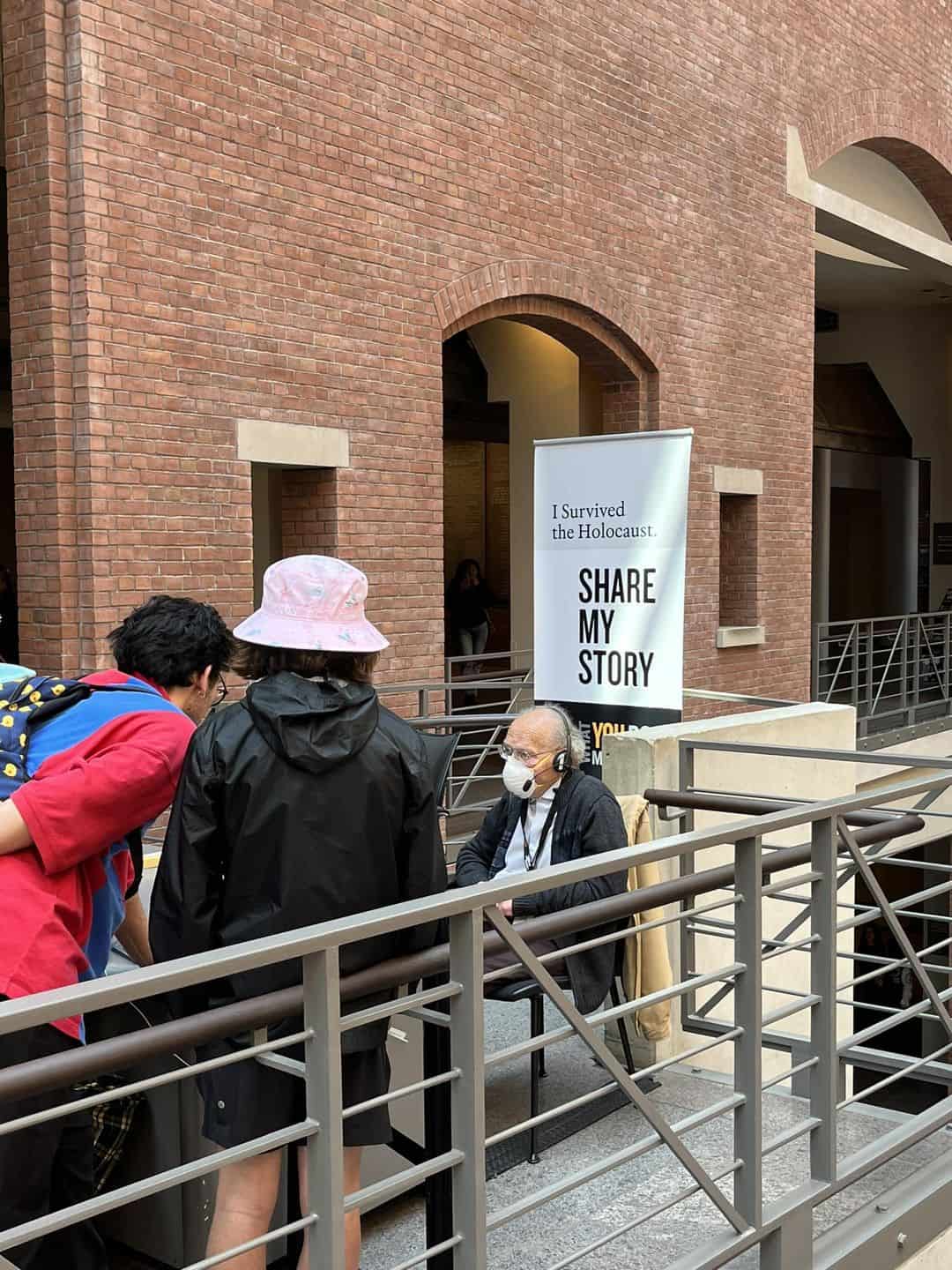Holocaust Survivors Speaking to visitors of the Holocaust Museum in Washington, DC.