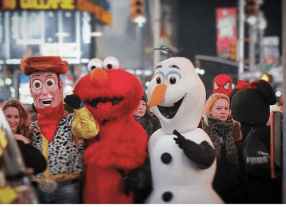 Times Square Cartoon Mascots