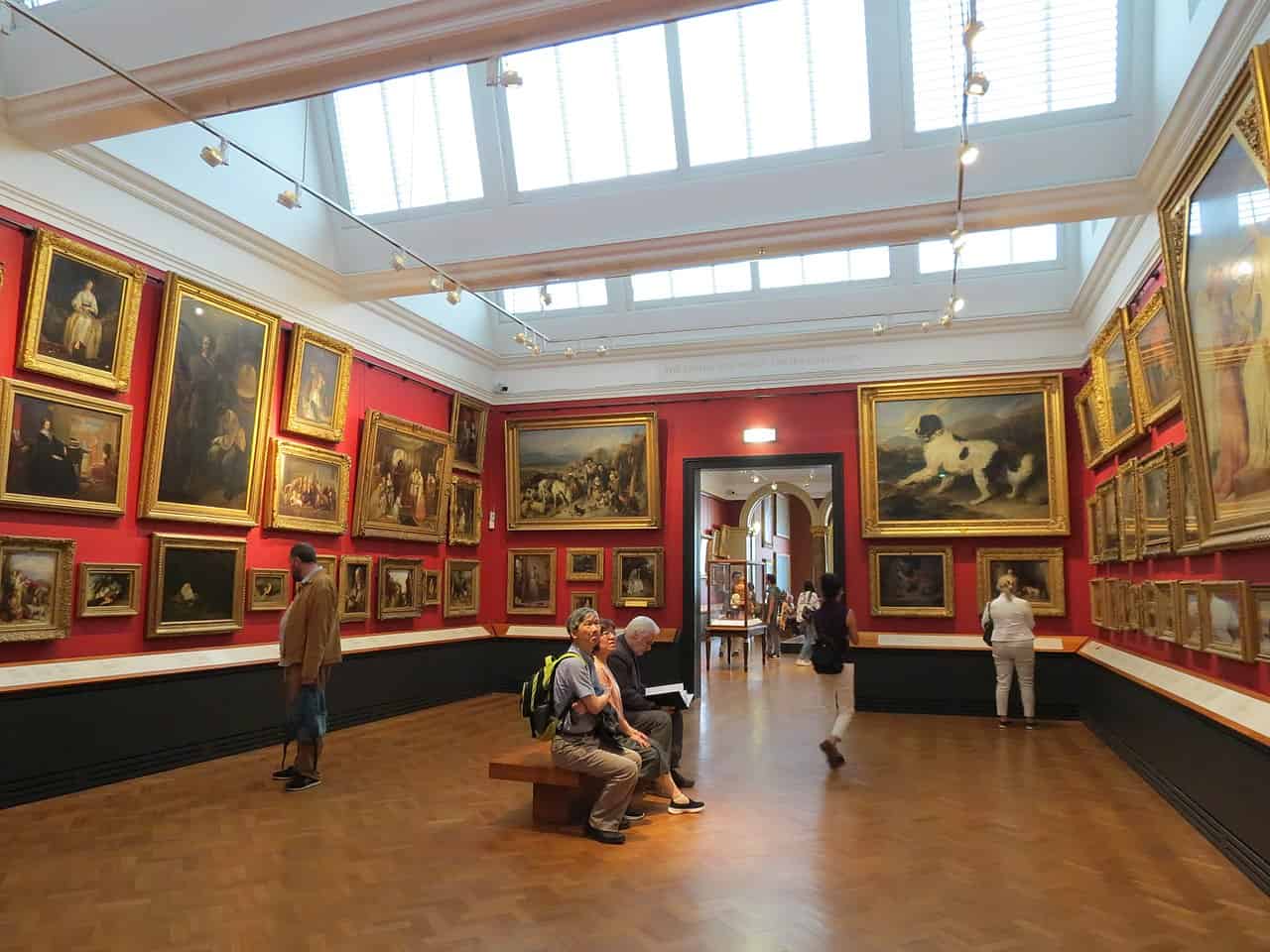 A room of painting at the V&A Museum