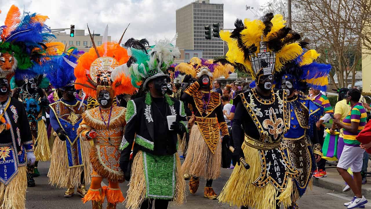 Zulus on Basin Street New Orleans Mardi Gras 
