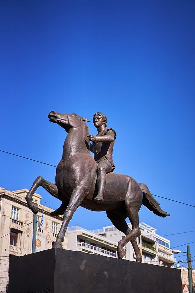 The statue of Alexander the Great by Ioannis Pappas (1913-2005) in Athens.