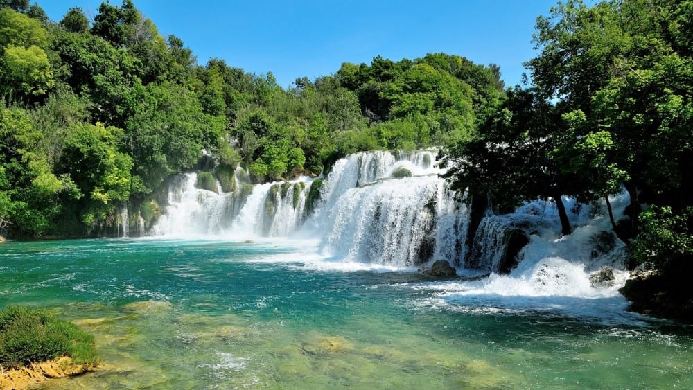 The Krka Waterfalls. Image source: Pixabay user Ivan Ivankovic.