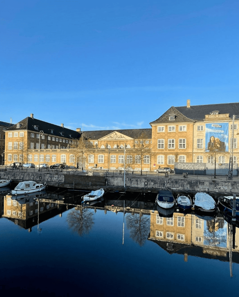 The National Museum of Denmark backs onto the water in Copenhagen. 