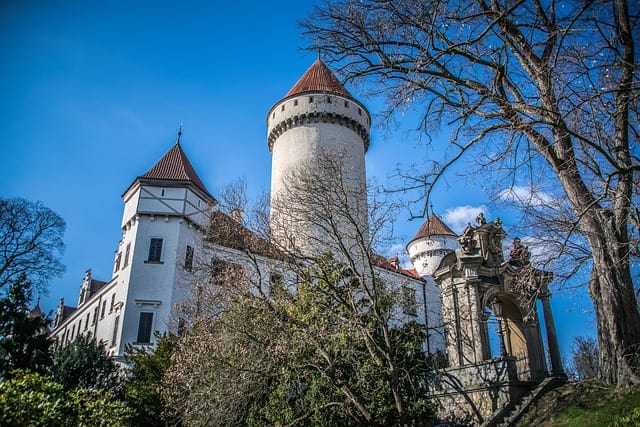 Konopiste Castle. Image source: Pixabay user Simy27.