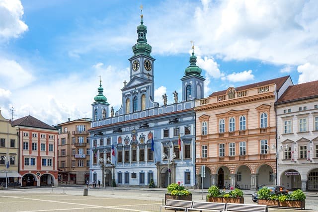České Budějovice town square. Image source: Pixabay user Leonhard Niederwimmer.