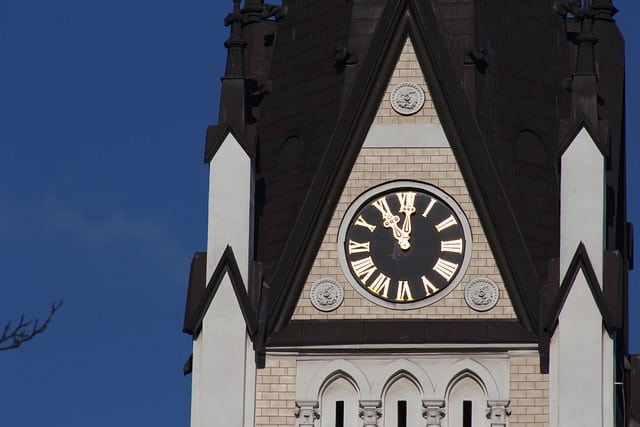 Church of the Sacred Heart Clocktower in Český Těšín. Image source: Pixabay user Nátan Rusnok.