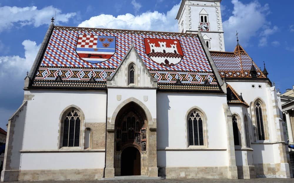 St. Mark's Church is just one of many notable sites you can expect to see on these Free Zagreb walking tours. Image source: Pixabay user GoranH.