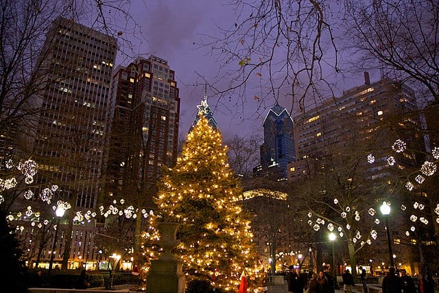 Holiday Lights in Rittenhouse Square