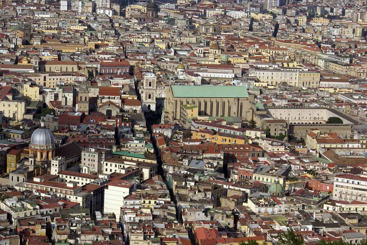 Spaccanapoli in Naples, a dividing line in the city.