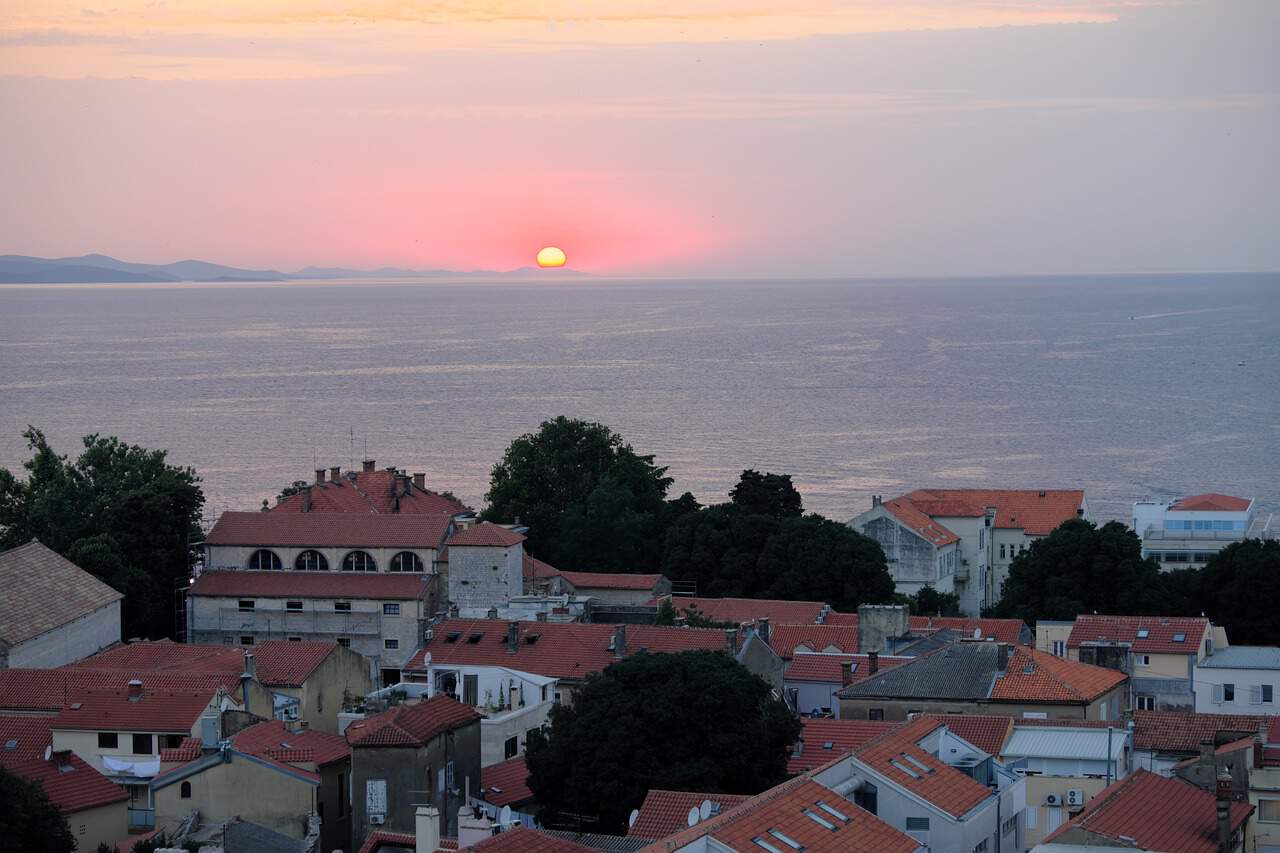 Zadar at Sunset. Image source: Pixabay user TobijasSchmitt.