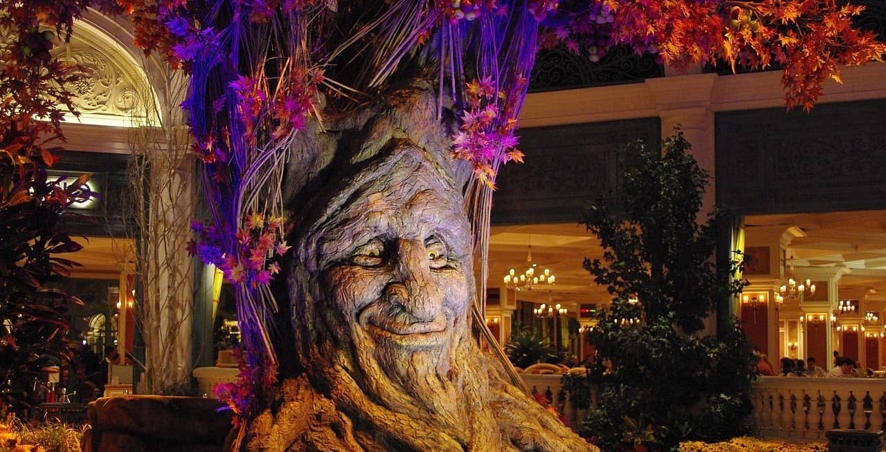 The Talking Tree at the Bellagio Conservatory. Image source: Pixabay user DEZALB.