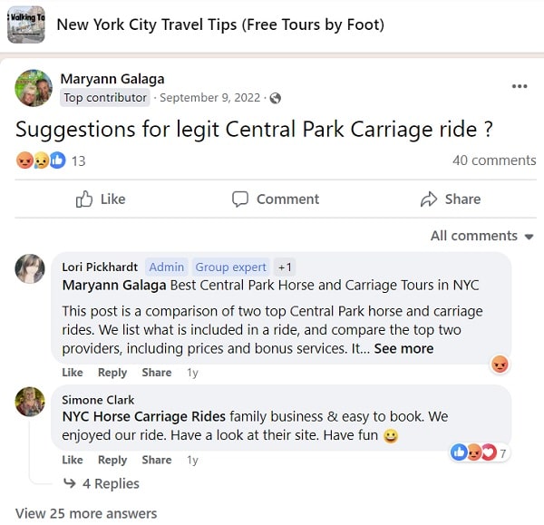 Central Park Carriage Ride Recommendations