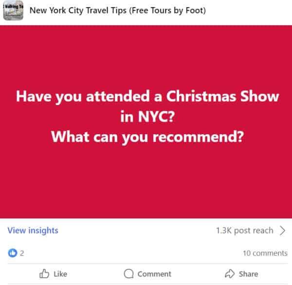 Recommendations for Christmas in New York