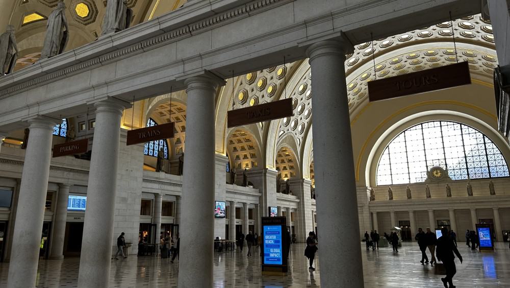 The main waiting room in Union Station in Washington DC. 