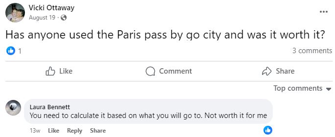 paris city tourist card