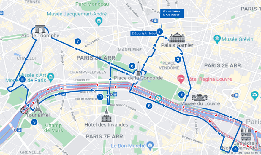 big bus tour paris stations