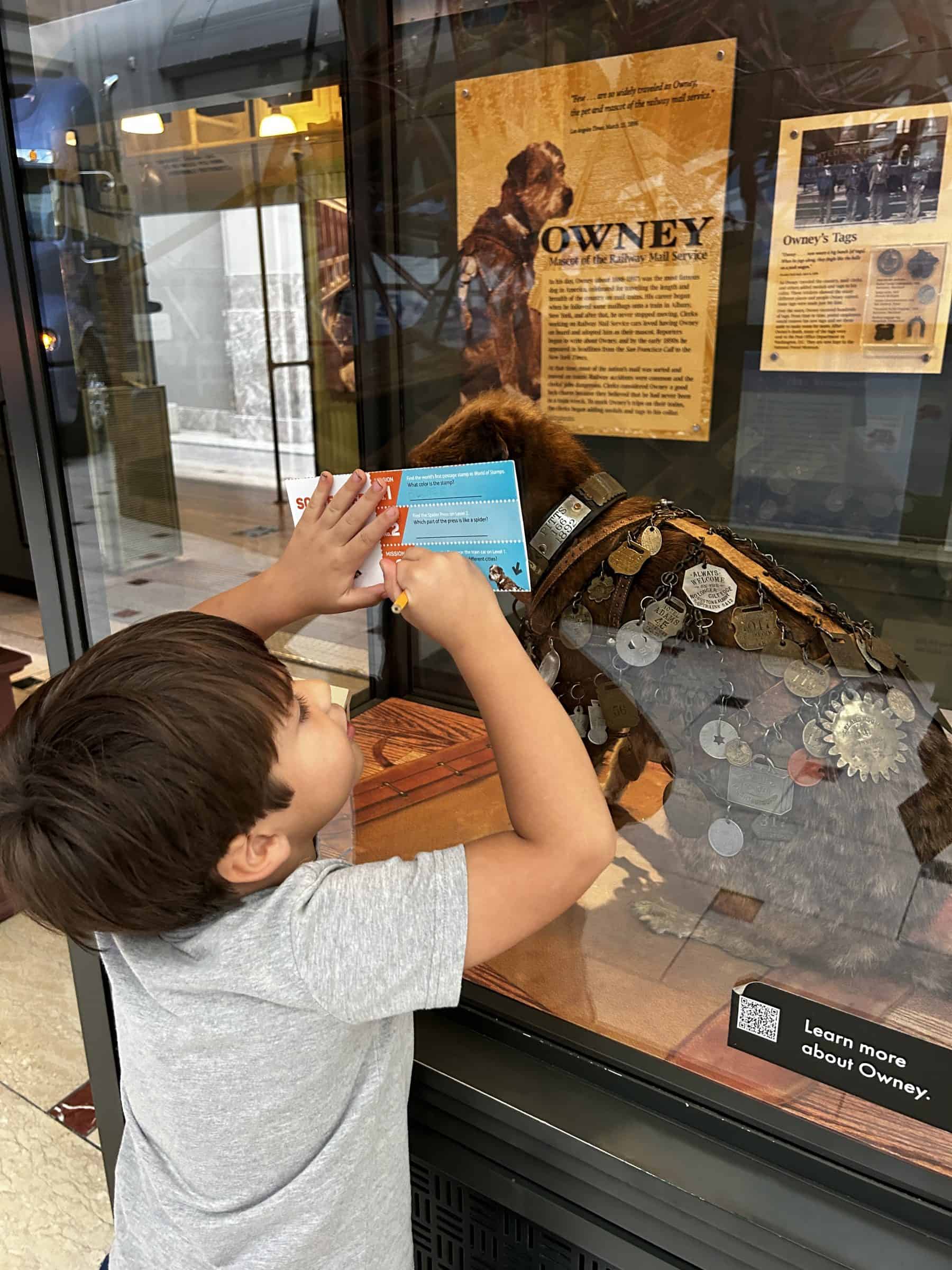 Many of the free museums also have scavenger hunt or activities for kids. The National Postal Museum (a Smithsonian Museum) is my favorite.
