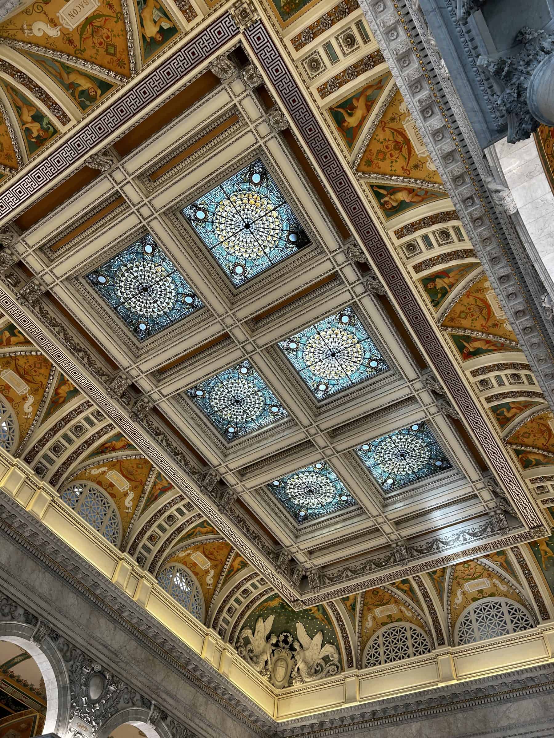the ceiling at the library of congress