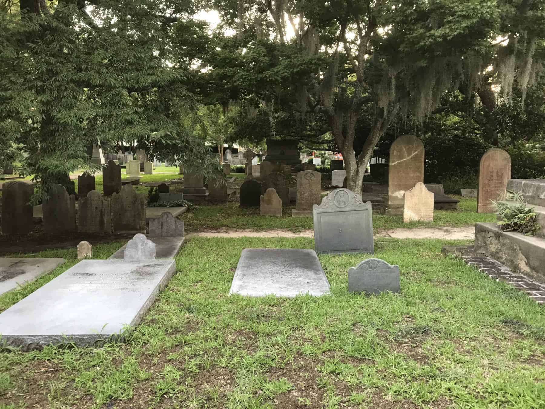 Cemetery in historic charleston
