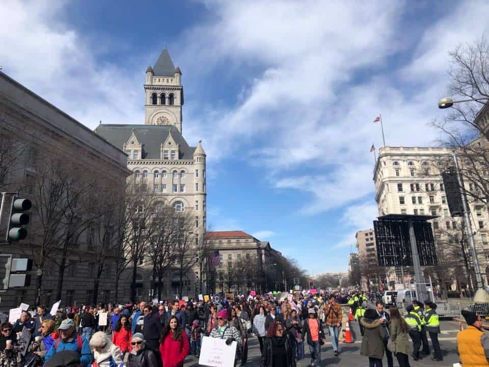 March for our lives protest in Washington DC down Pennsylvania Ave NW