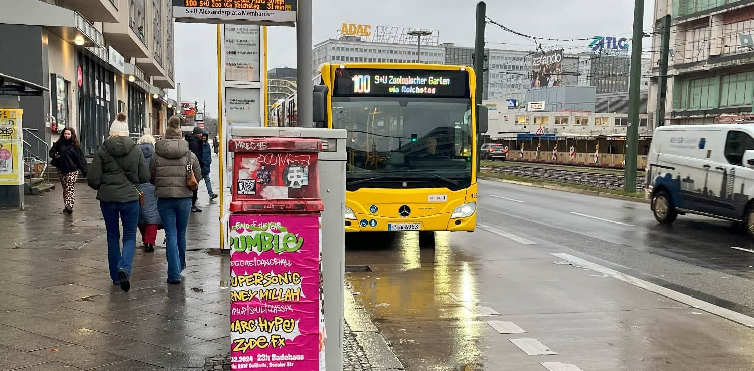 Bus 100 Berlin is no longer a double decker bus