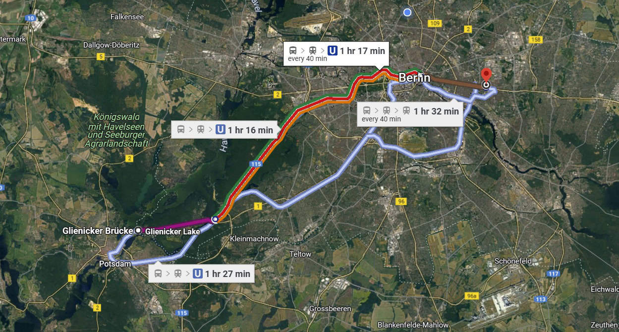 How to get to Glienieke Bridge